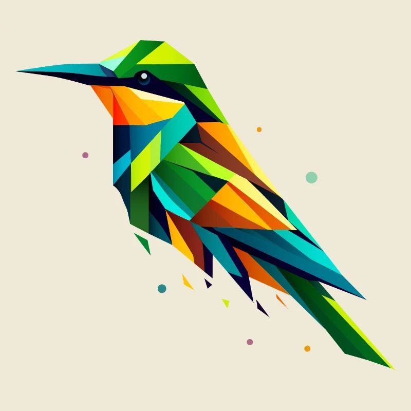 Colorful Geometric Bee-eater Bird