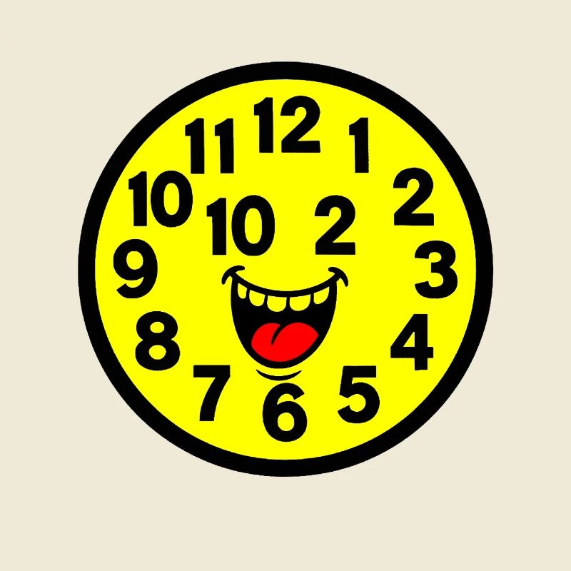 Conception d’horloge parodiée joyeuse
