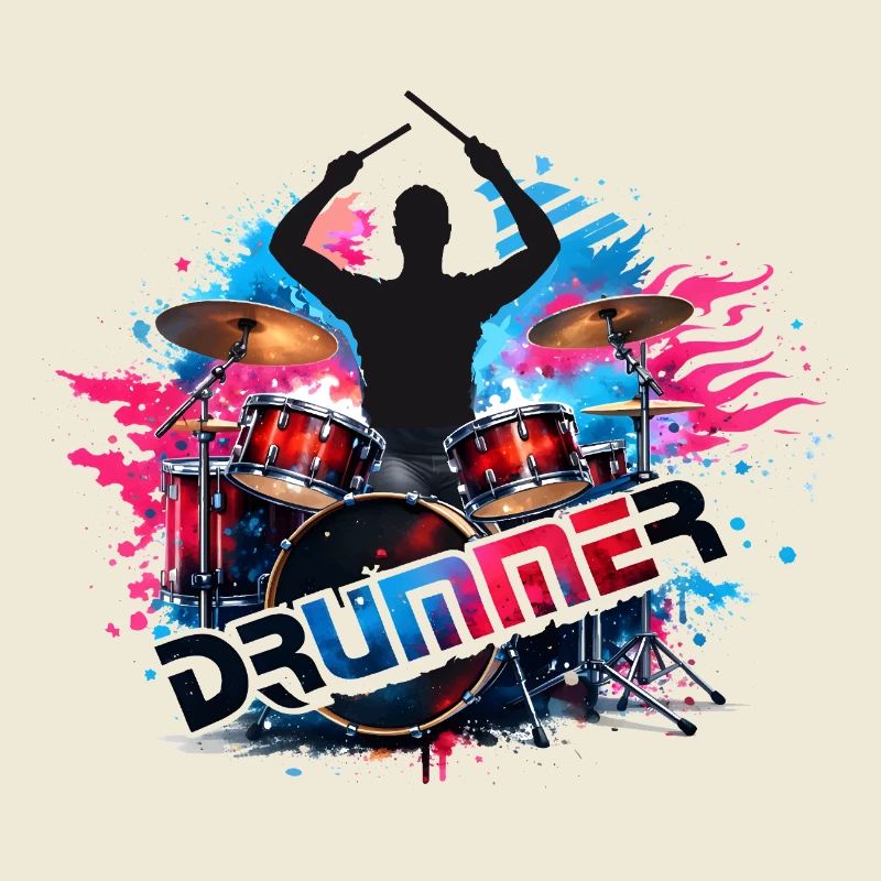 Drummer Power Splash Design