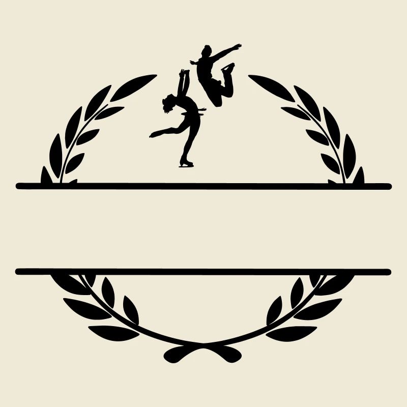 Eistanz oder Eiskunstlauf im Lorbeerkranz