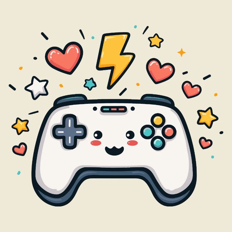 Kawaii Game Controller Sparkling