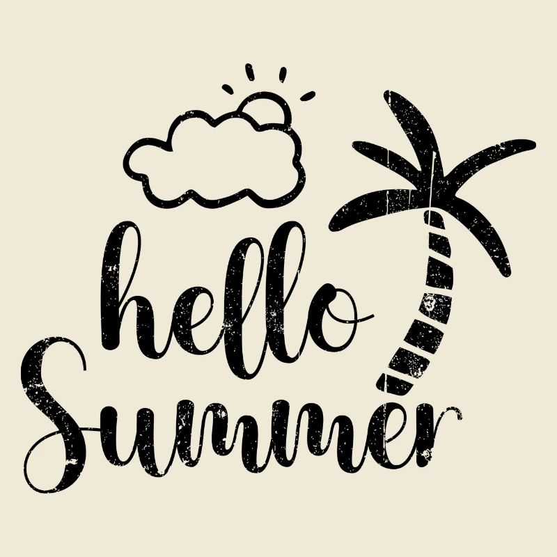 Hello summer palm tree