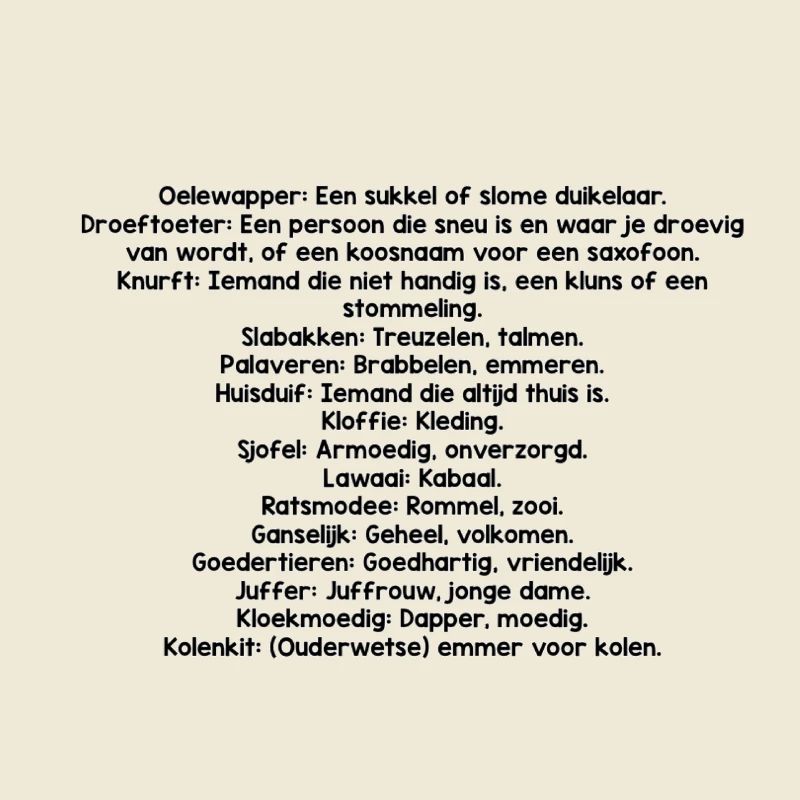Old Dutch for Dummies