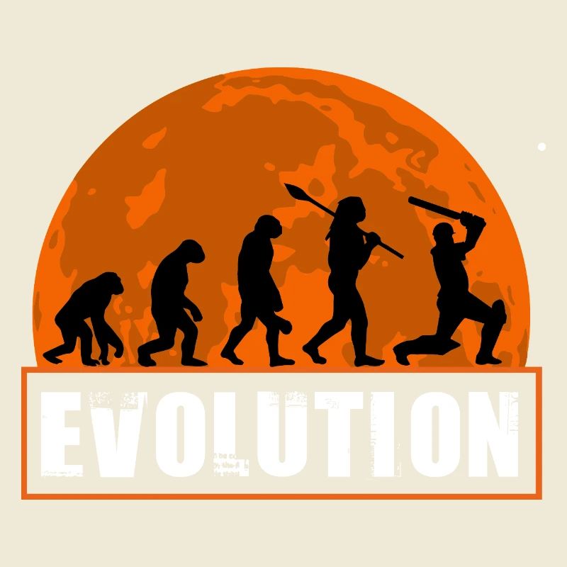 Évolution de la silhouette du joueur de cricket et du batteur
