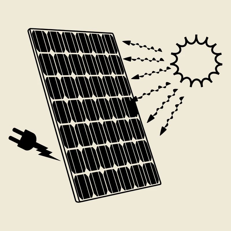 Solar panel with sun