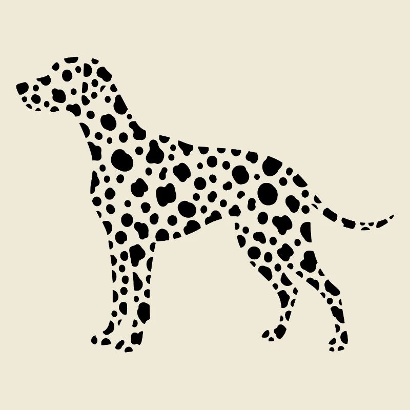 Conception de points de silhouette dalmate