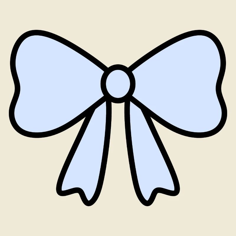 Delicate Light Blue Bow Design