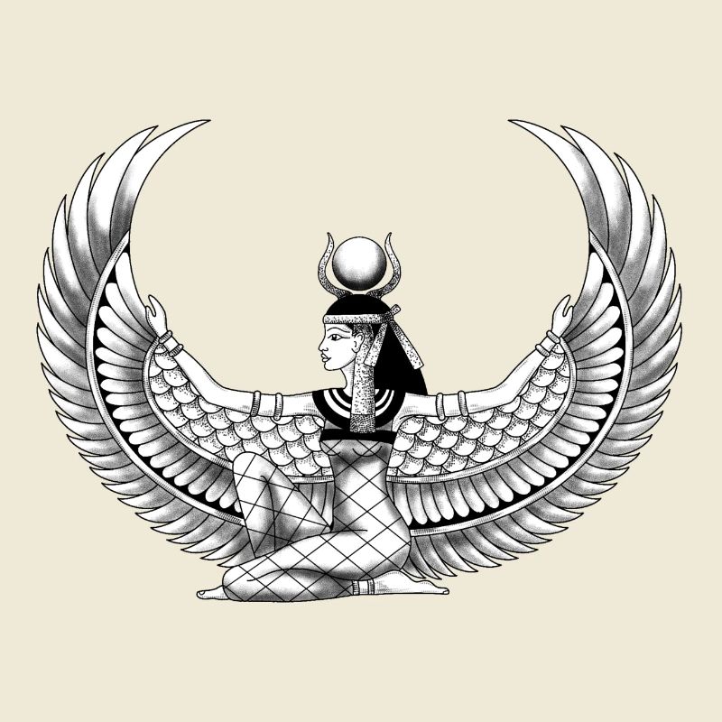 Dessin égyptien déesse Isis Égypte