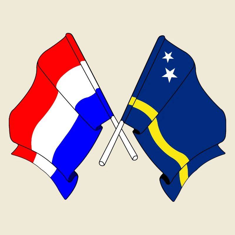 Drapeau des Pays-Bas et drapeau de Curaçao