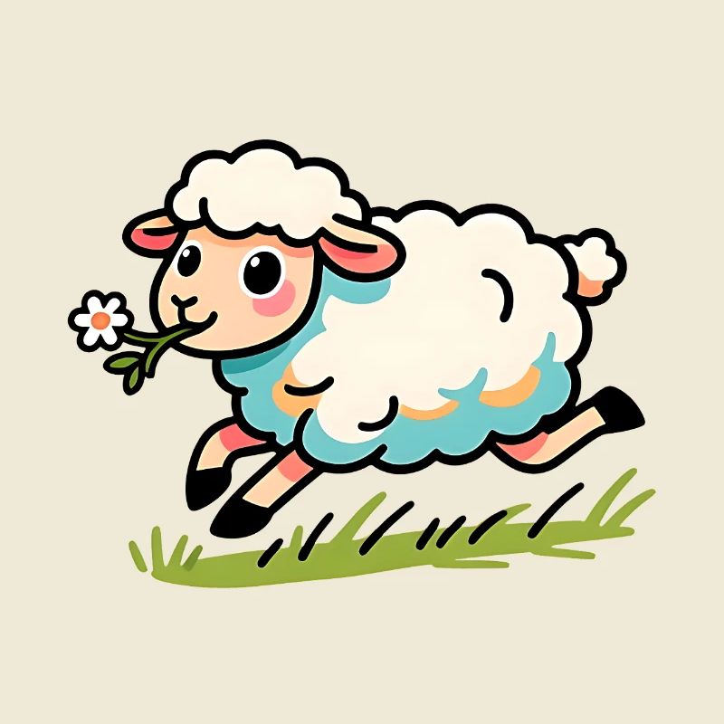 Lammhammel auf der Wiese