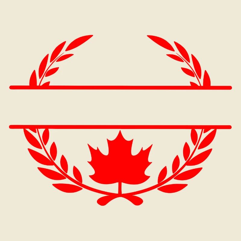 Canada maple leaf laurel wreath logo