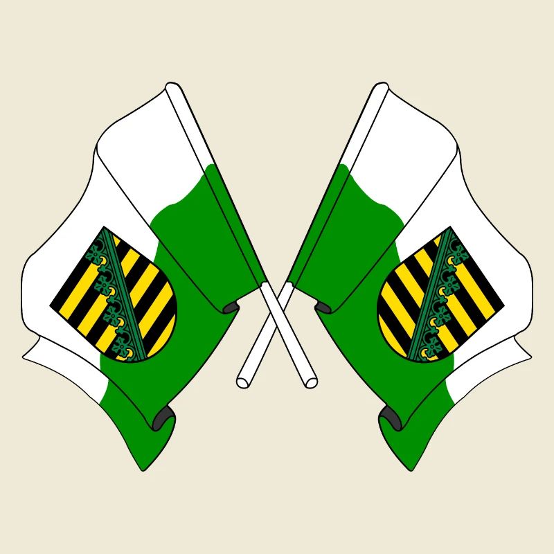 Deux drapeaux de Saxe