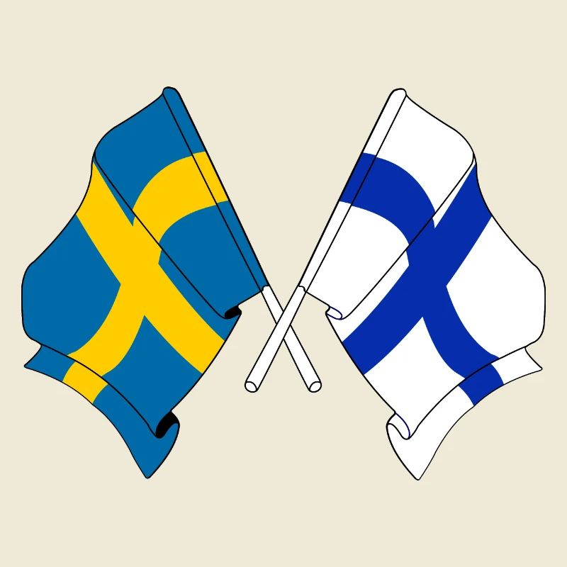 Drapeau de la Suède, drapeau de la Finlande