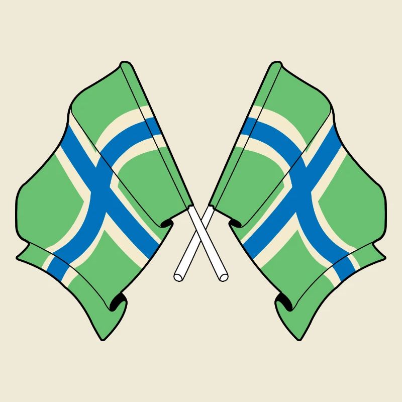 Drapeaux croisés du Gloucestershire
