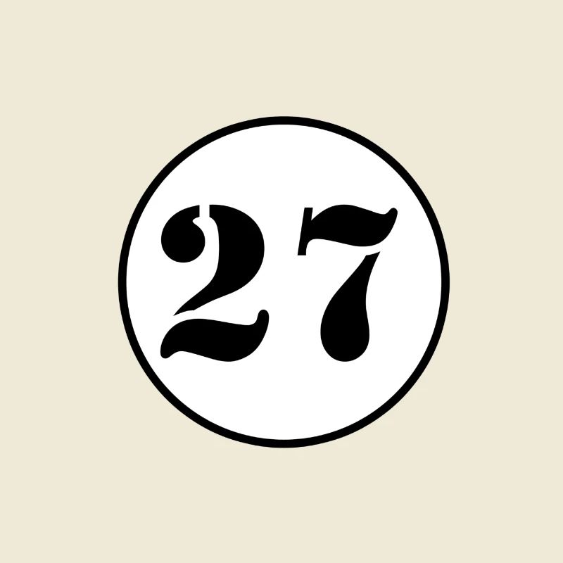 NUMMER 27 Siebenundzwanzig Geburtstag Geschenk