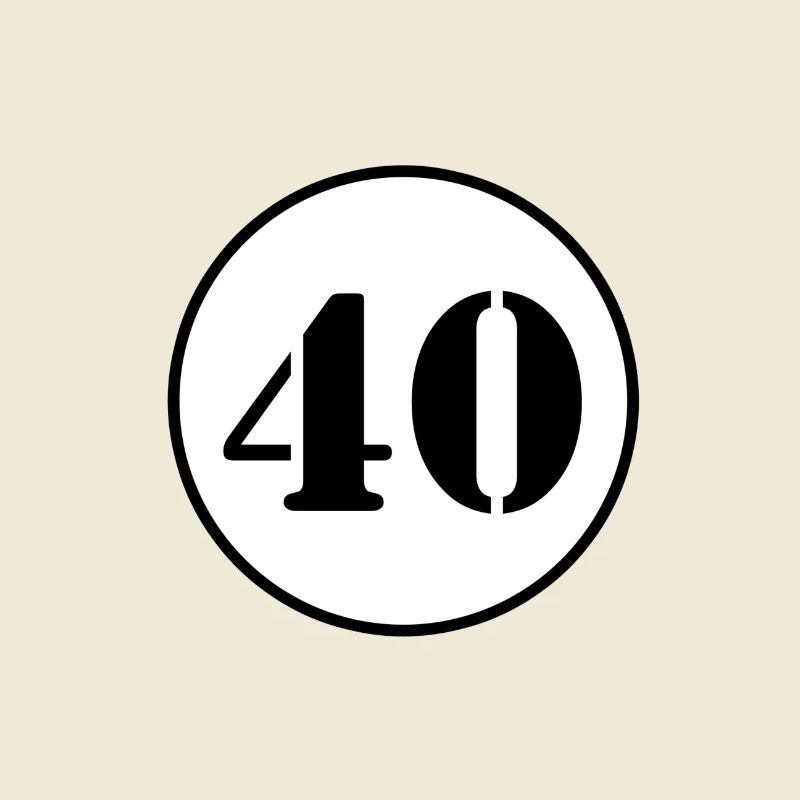 NUMMER 40 Vierzig Geburtstag Geschenk
