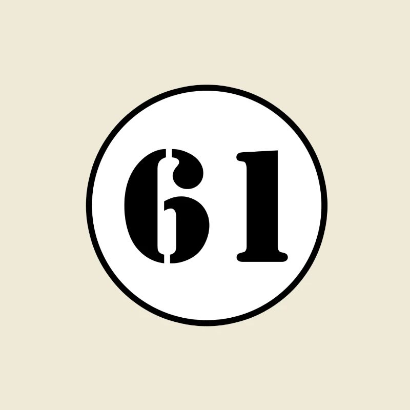 NUMMER 61 Einundsechzig Geburtstag Geschenk