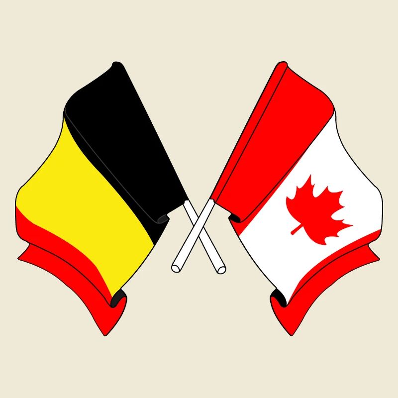 Drapeau de la Belgique, drapeau du Canada