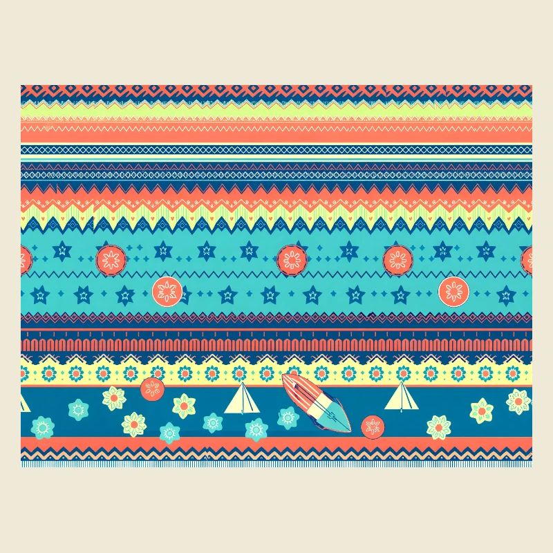 Colorful Boho Winter Pattern