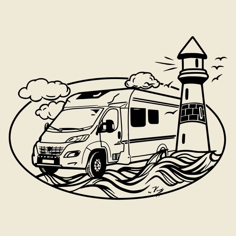 Wohnmobil am Meer 