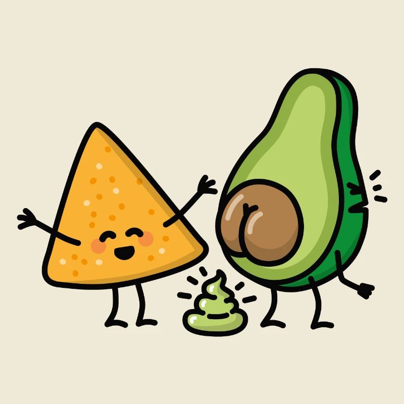 Chips de tortilla de caca d’avocat guacamole merde