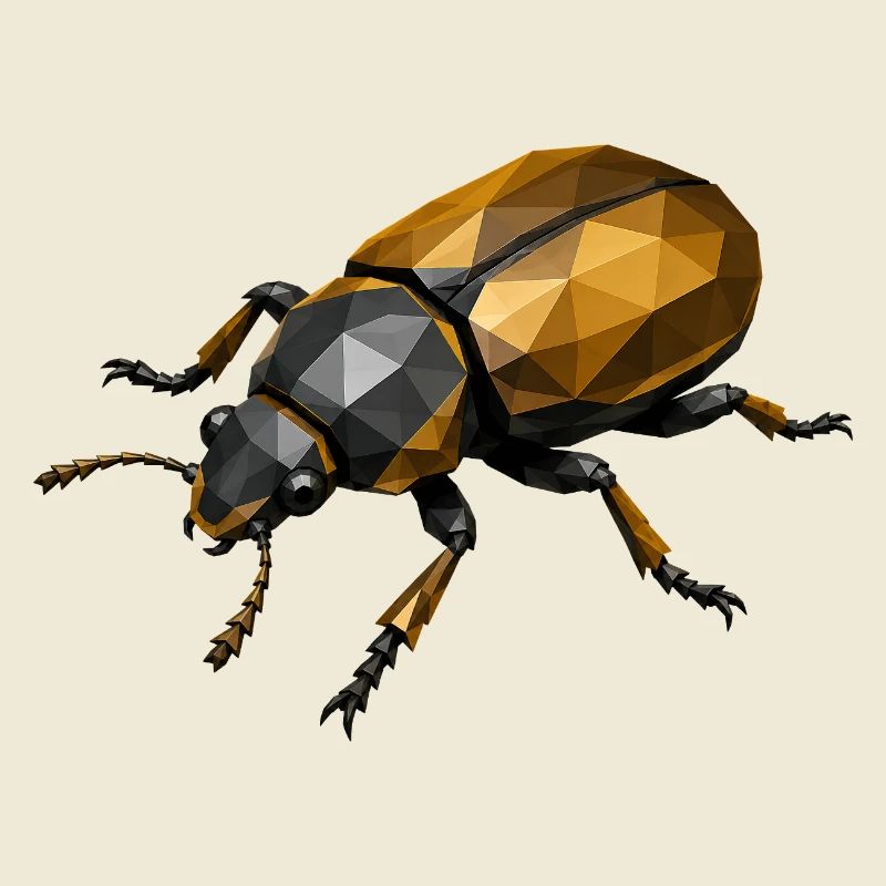 Geometric Low-Poly Insect