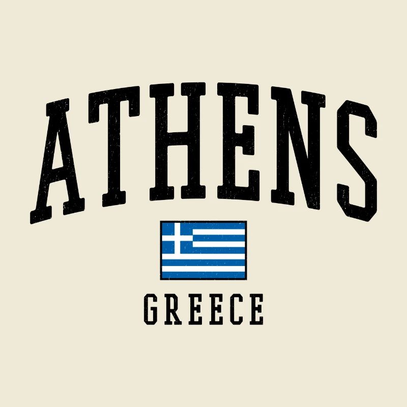 Motif du drapeau d’Athènes en Grèce graphique