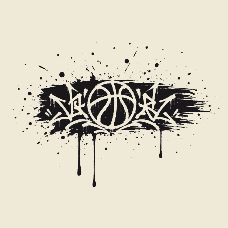 Conception de Splash de Basket Graffiti Streetball
