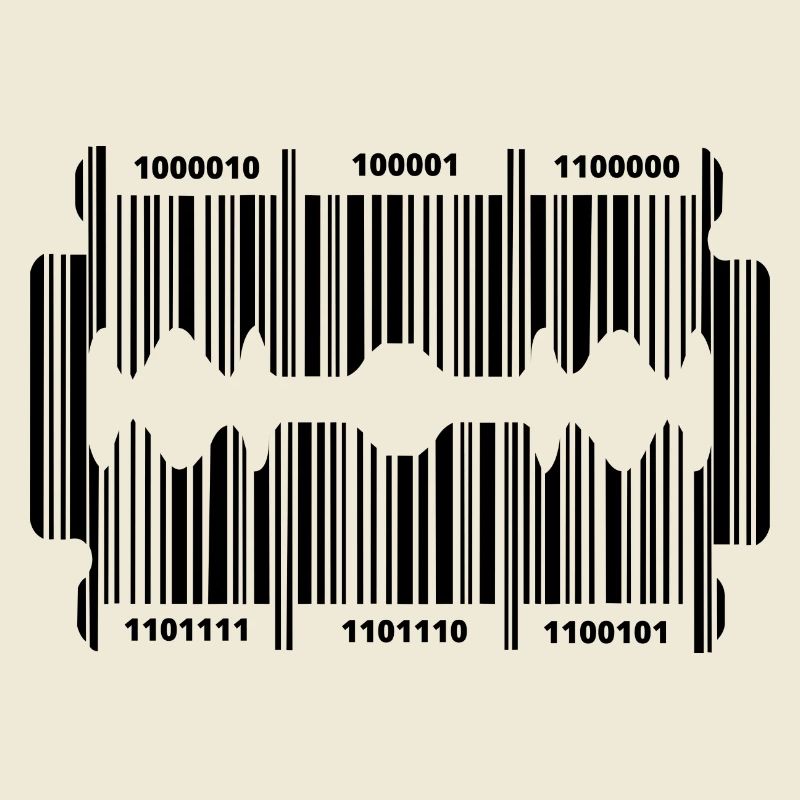 Razor blade with secret code