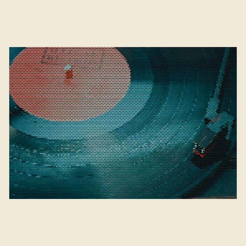 Turntable in a triangle pattern