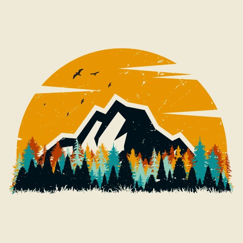 Sunset Mountain Forest