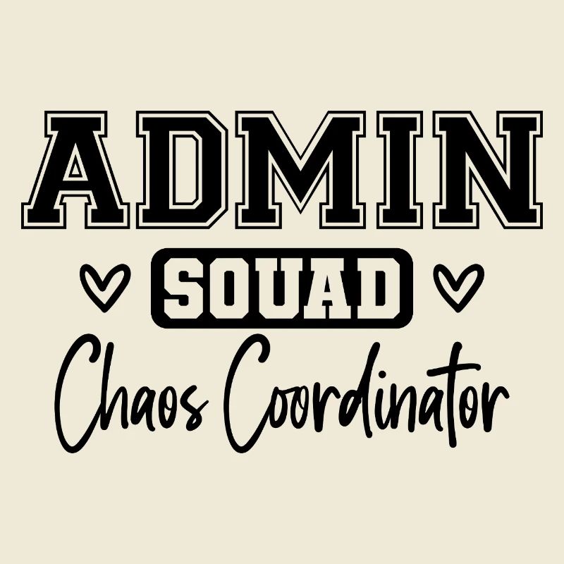 Admin Squad: Colored Retro Office Team Gift