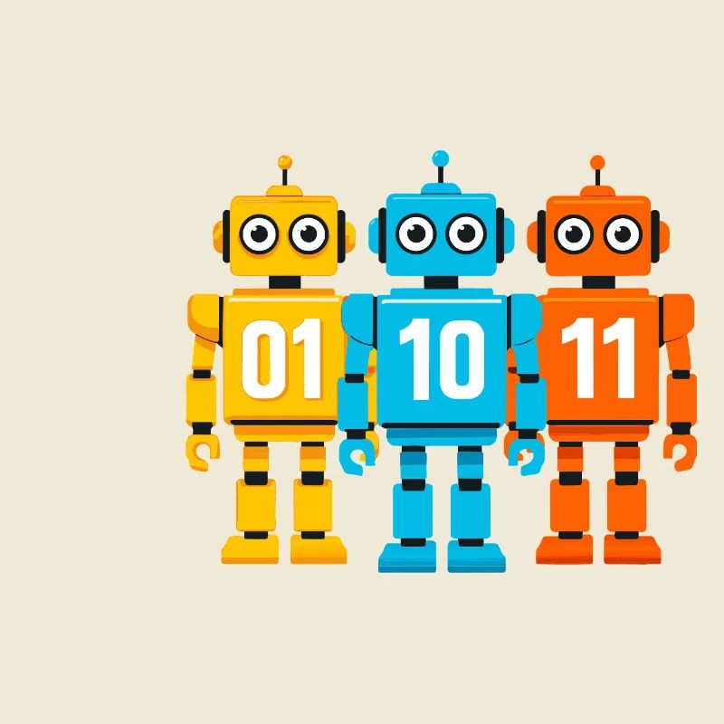 Robot 01 10 11 – Binary Sci-Fi Design