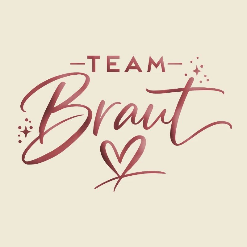 Team Braut Script mit Herzlogo