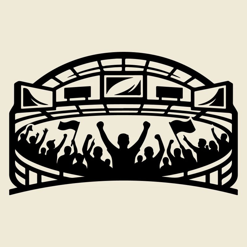 Stadium Fans Silhouette