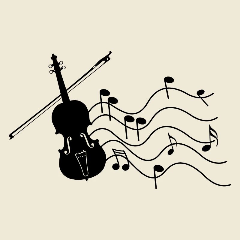 Violin with notes