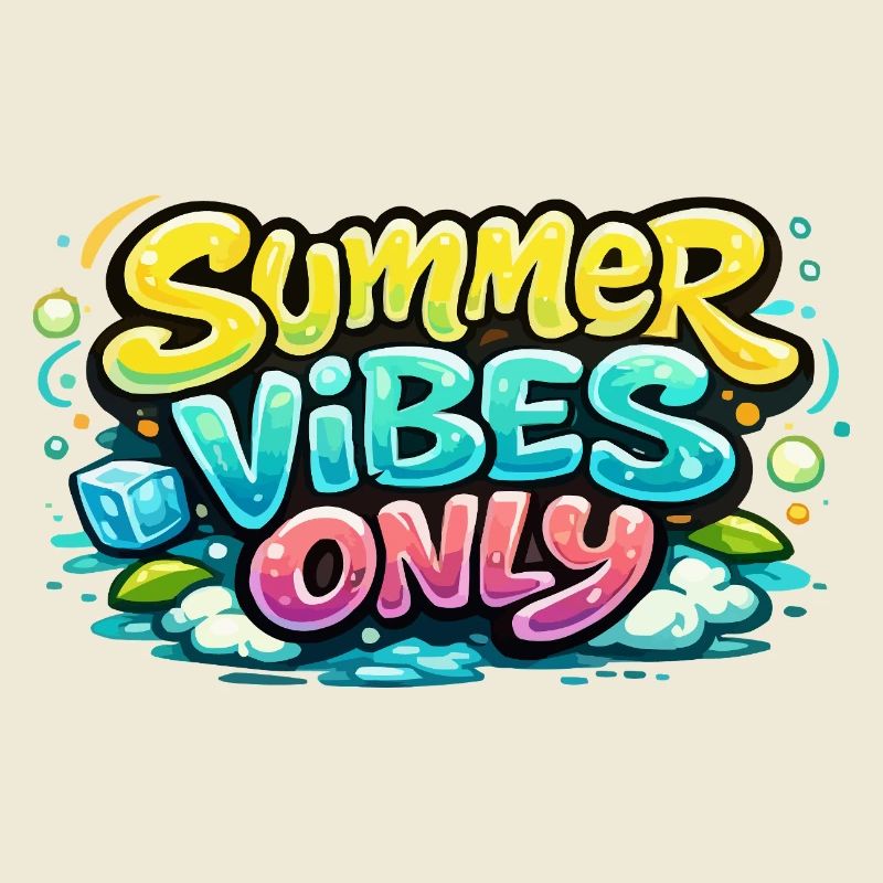 Summer Vibes Only – Colorful Beach Graphics