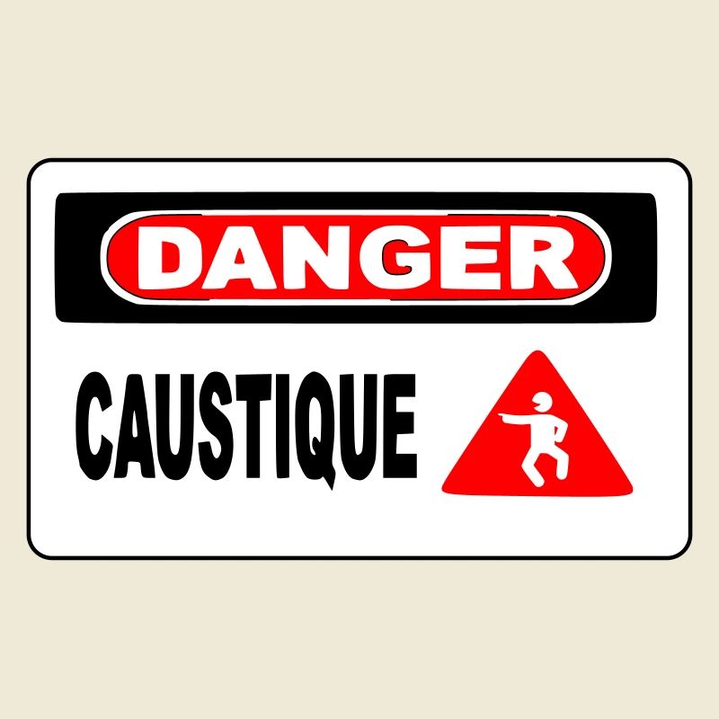 Panneau Danger Caustique
