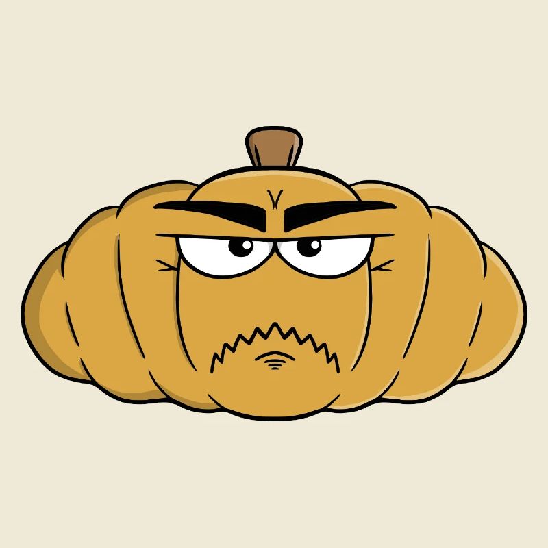 Expressive Furious Grumpy Pumpkin