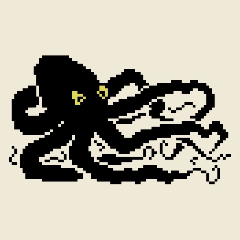 8bit pixel octopus