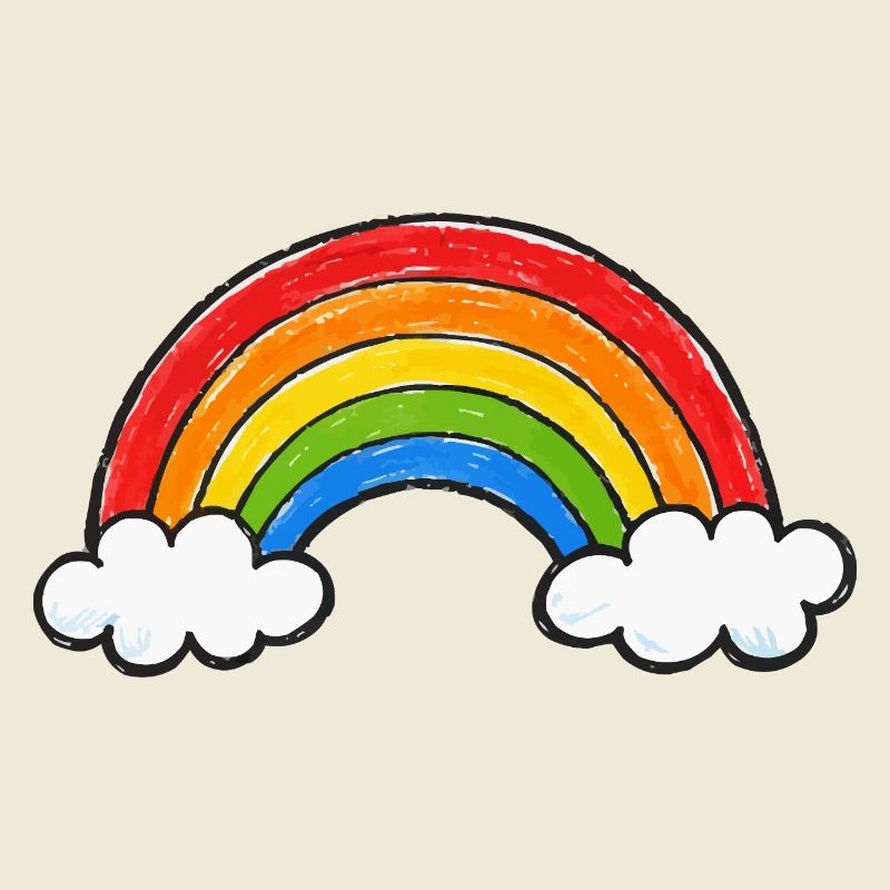Handgezeichneter Regenbogen