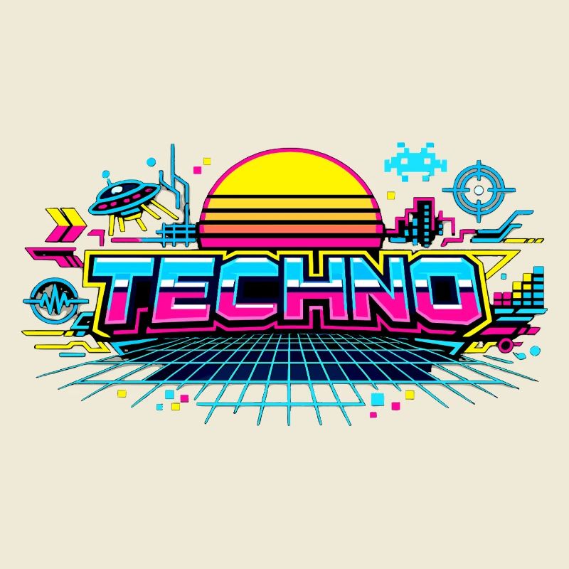 Neon Techno Horizon