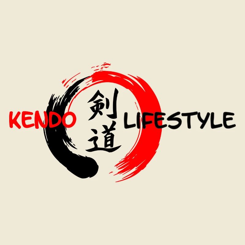 Kendo Japanese script in enso zen circle