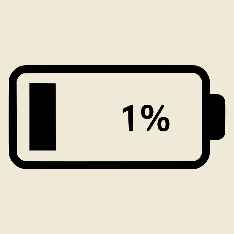 Batterie vide 1 %