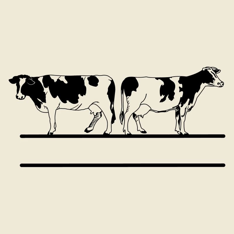 Cow monogram transparent