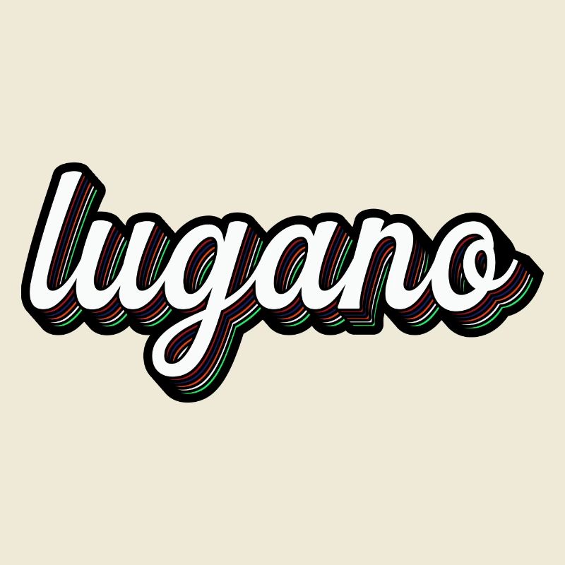 Lugano Neon Lettering Multiple Shadows