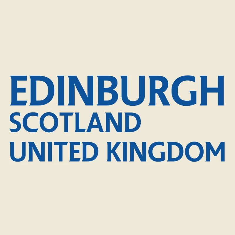 Edinburgh – Scotland Textdesign