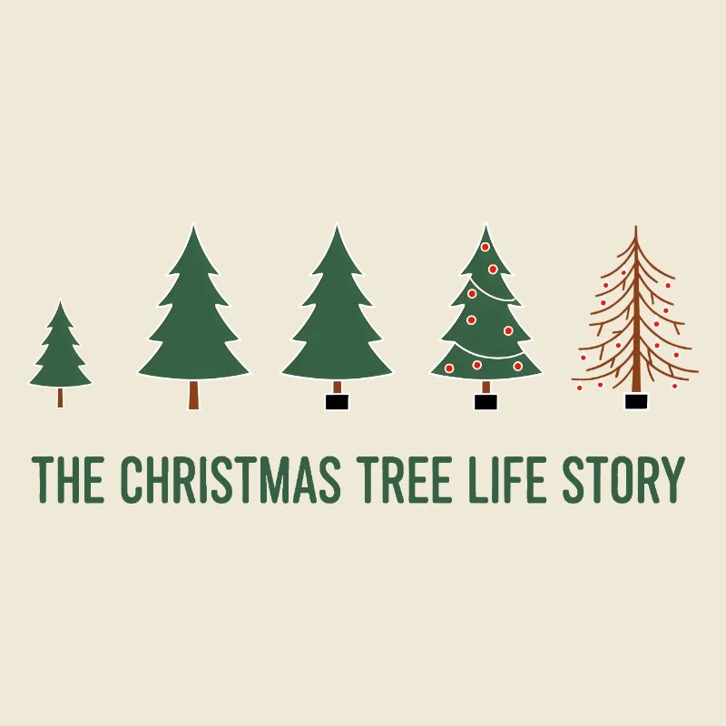 Évolution de l’arbre de Noël - Conception amusante de Noël