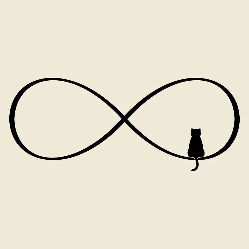 Infinity Sign Cat Love Gift