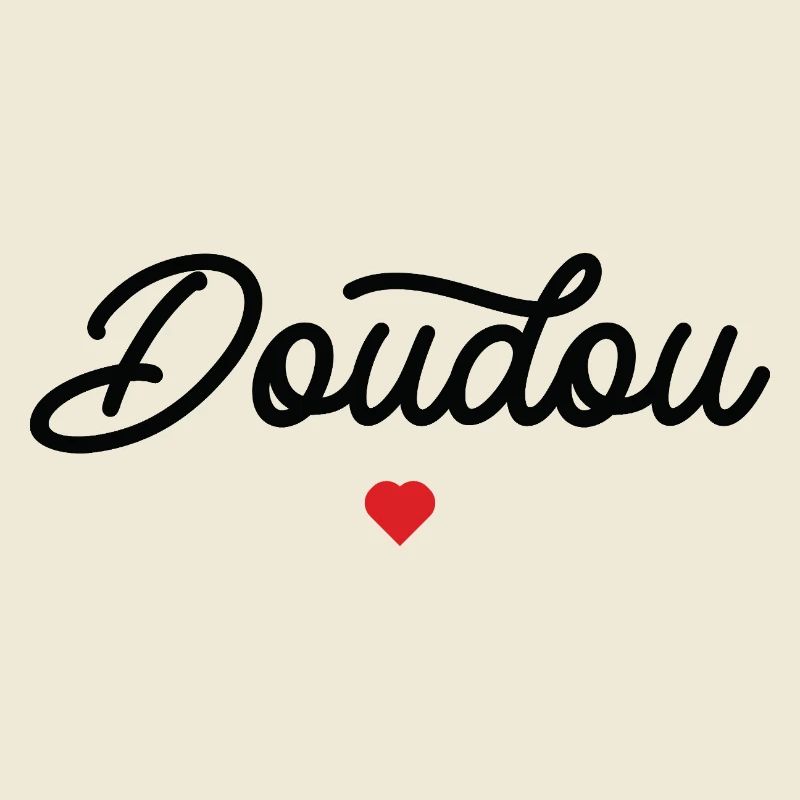 Doudou Coeur Script Noir